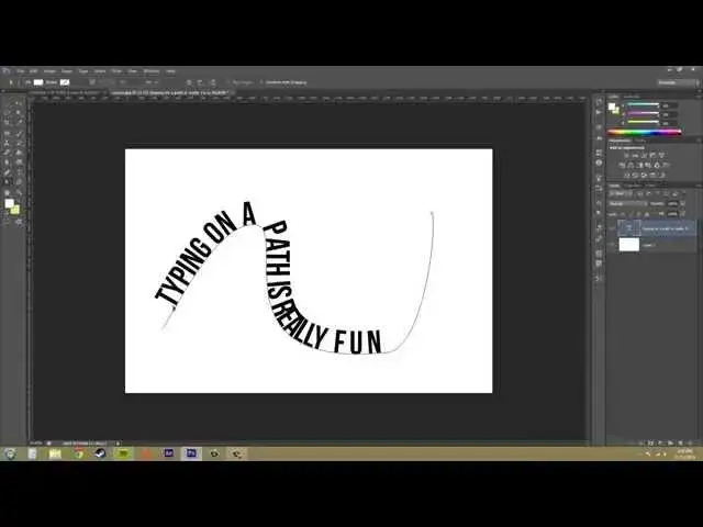 Photoshop text on path examples