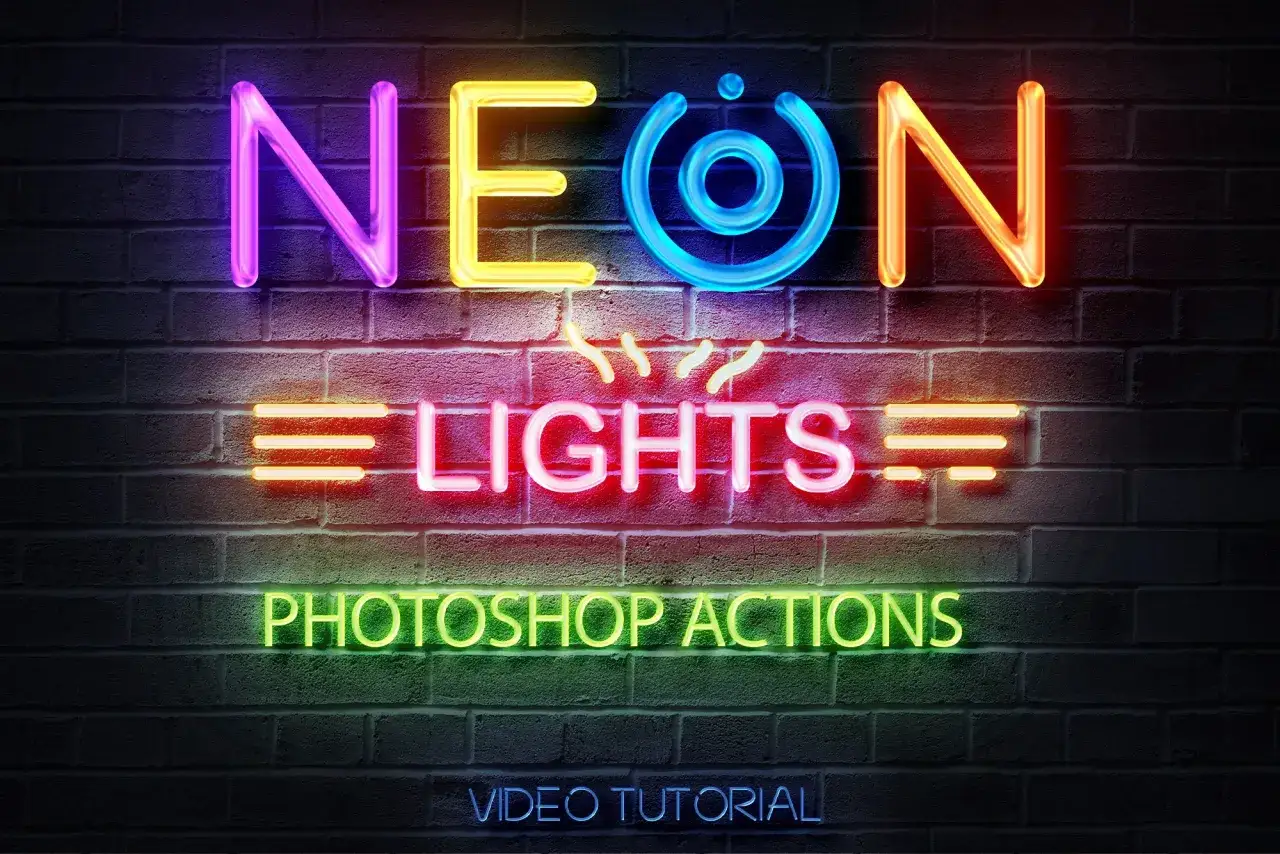 realistyczny efekt neonu photoshop przykłady