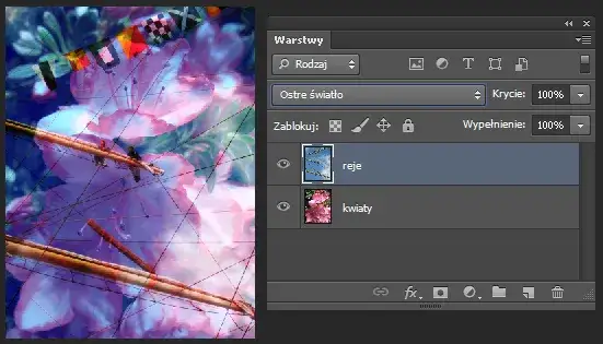 kolaż artystyczny photoshop tekstury tryby mieszania