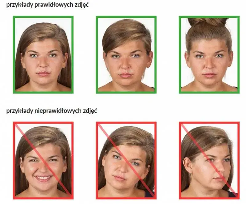 osoba prawidłowe zdjęcie do dowodu osobistego